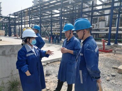 中心技術人員赴“5萬噸/年高端化學品制造及配套項目(一期工程)”現場開展消防驗收前期技術服務